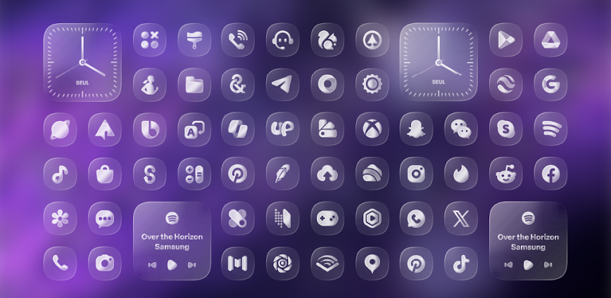 One UI Glass Icon Pack